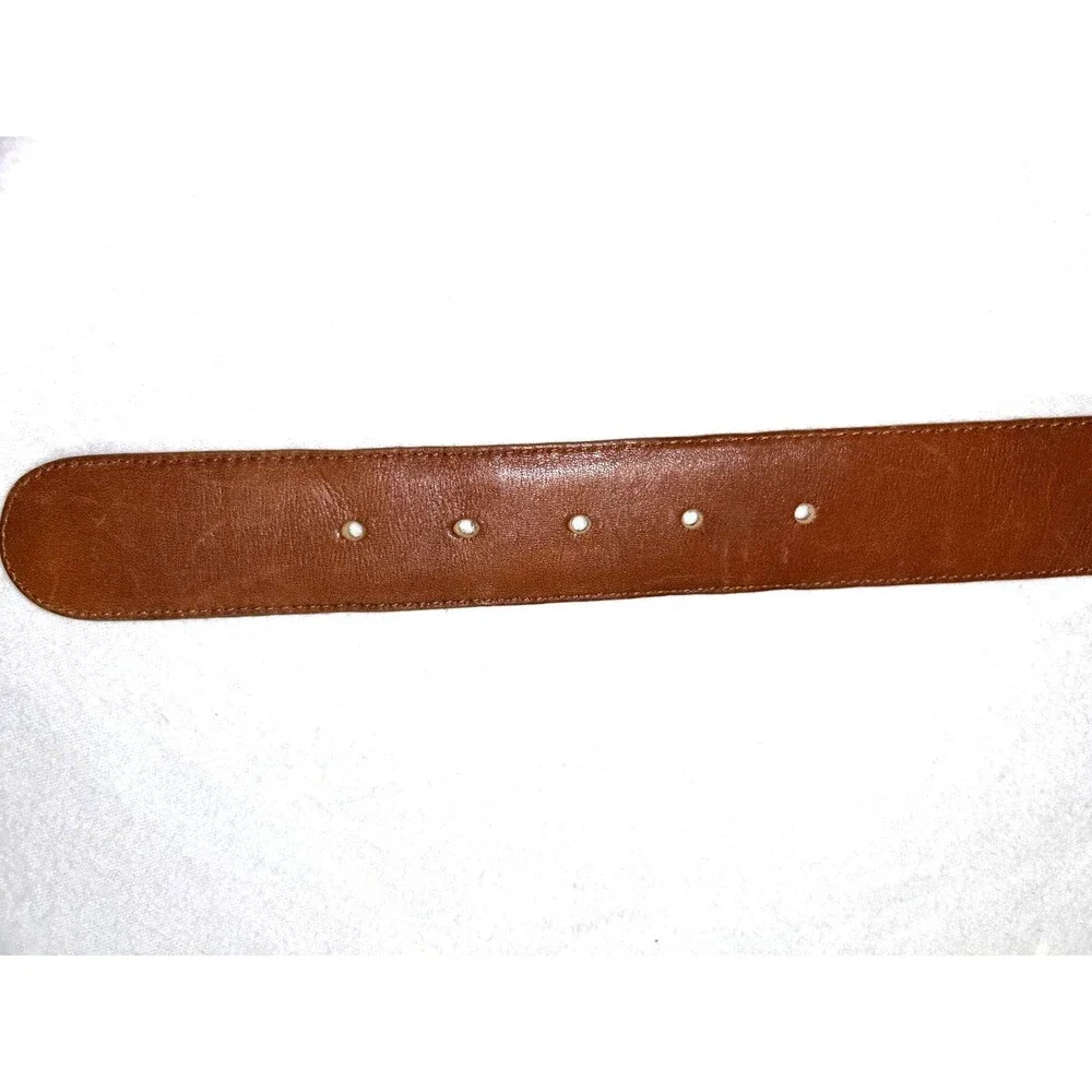 Coach Kids Medium British Tan Belt Glove Tanned Cowhide Brass Buckle 8500
